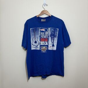 VTG 90s New England Patriots T Shirt AFC Champs NFL Super Bowl Sz XL Chalk Line